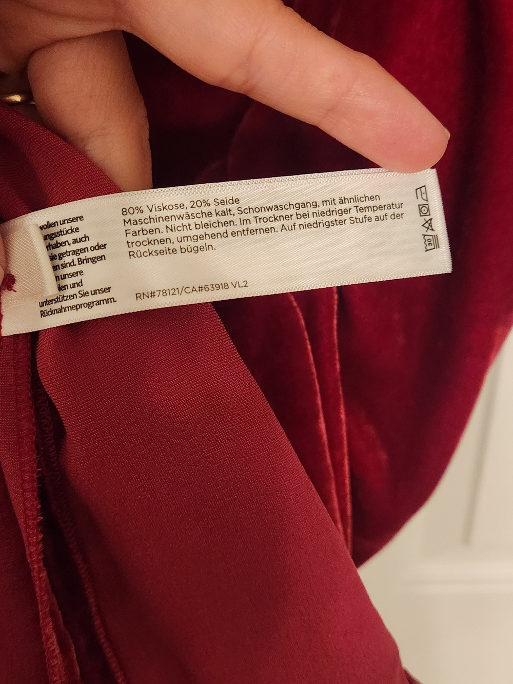 Eileen Fisher Size Xl Red Velvet Midi Swing Dress Christmas Party Nwt - Picture 9 of 10